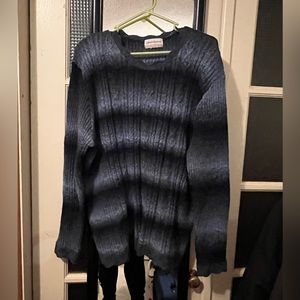 Blue/Black Striped Sweater Size 2X